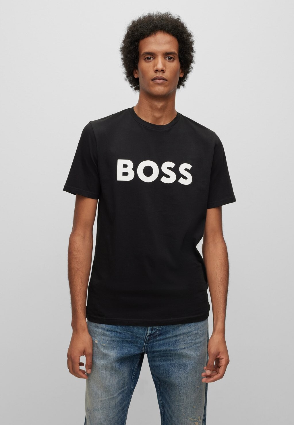 

Футболка с принтом BOSS, черный