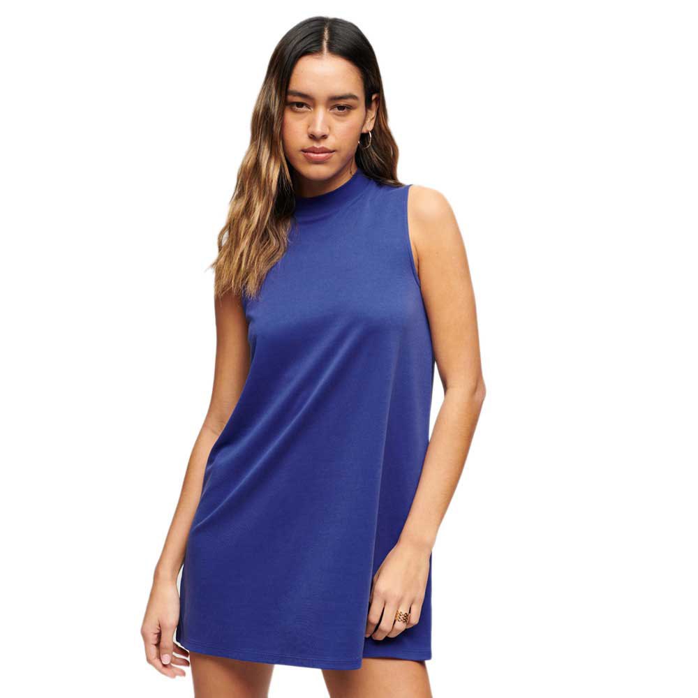 Короткое платье Superdry A-Line Sleeveless, синий короткое платье superdry a line short sleeve черный