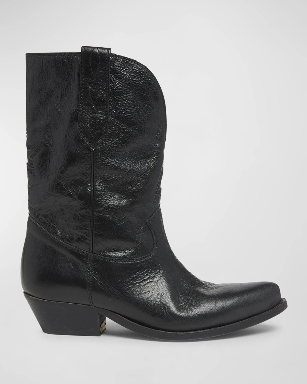 

Кожаные ковбойские сапоги Wish Star Golden Goose, цвет Black