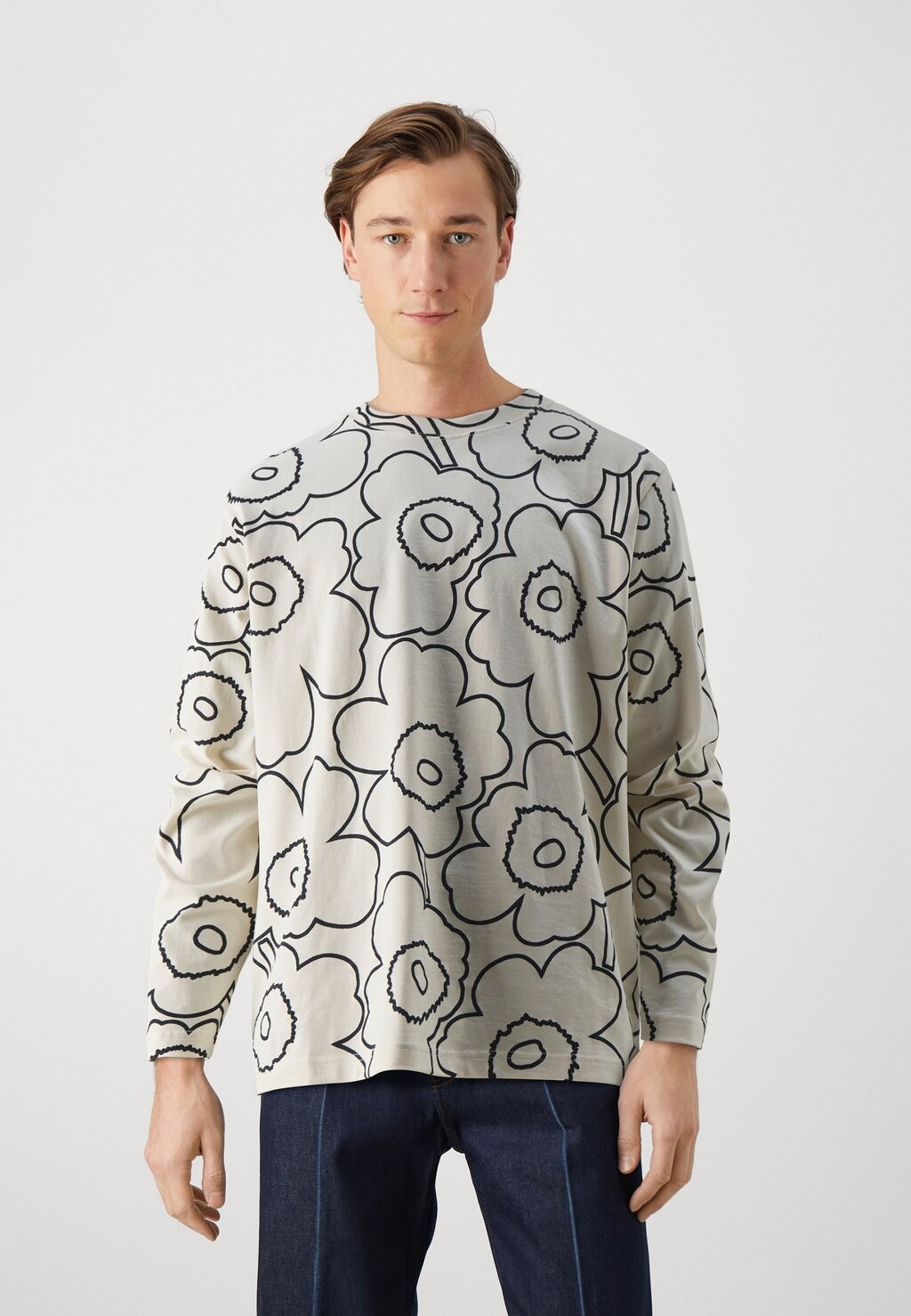 

Футболка с длинным рукавом Biitti Pieni Piirto Unisex Marimekko, цвет off-white/black