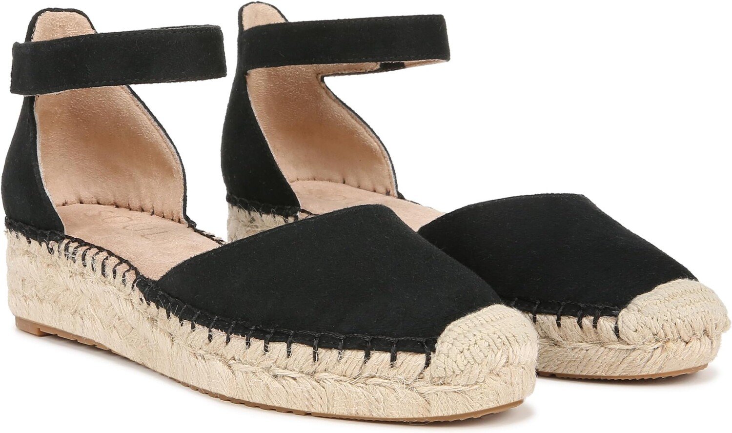 

Туфли Naturalizer Wren Ankle Strap Low Heel Espadrille, цвет Black Fabric