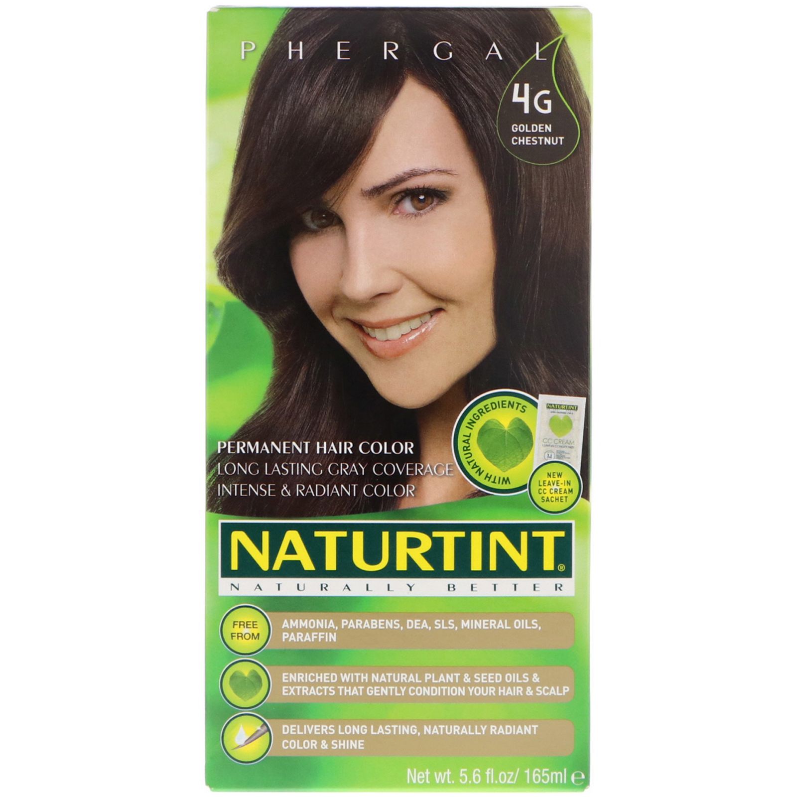 Naturtint Перманентная краска для волос 4G золотой каштан 165 мл naturtint стойкая краска для волос 4n натуральный каштан 165 мл 5 6 жидк унций