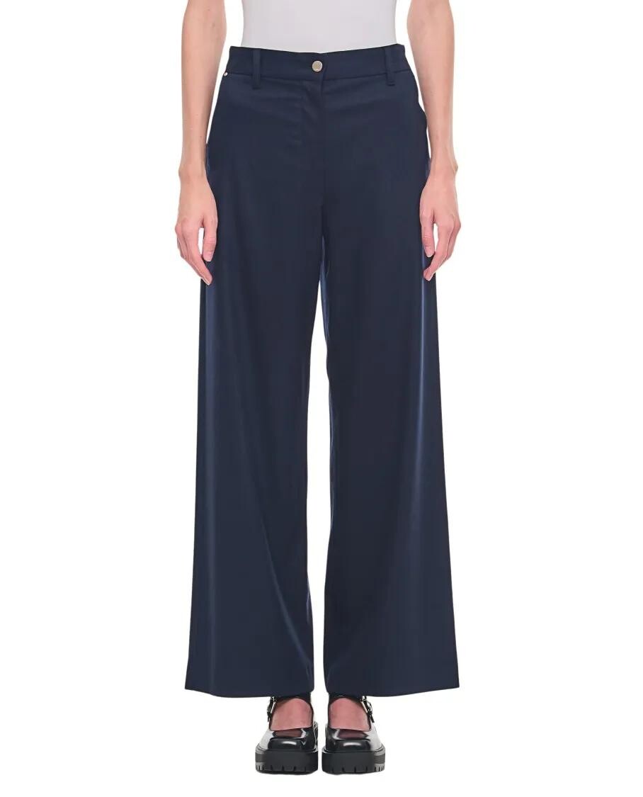 

Шерстяные брюки ermes с пятью карманами Max Mara, синий