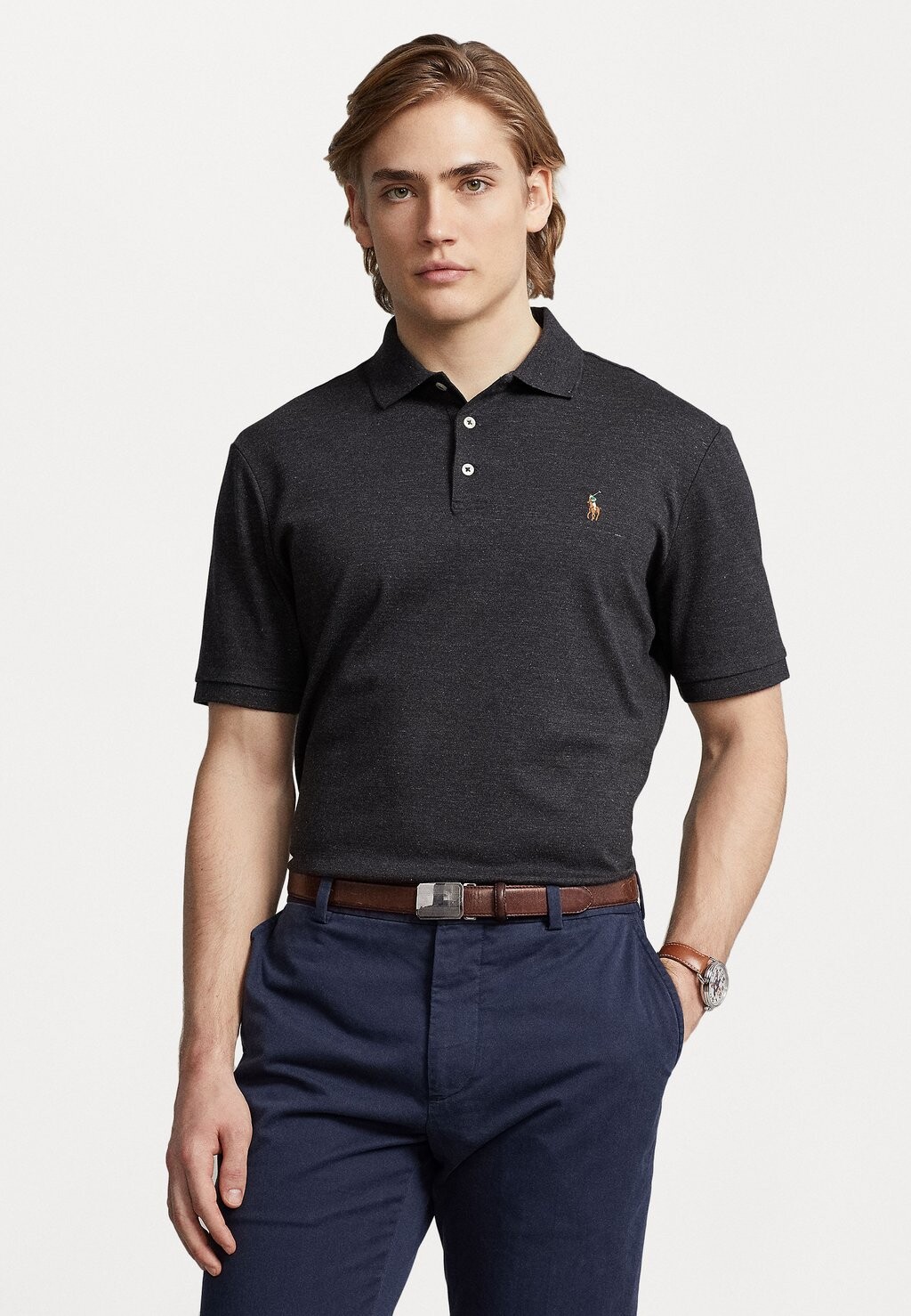 

Поло КОРОТКИЙ РУКАВ Polo Ralph Lauren, вереск черный меланж