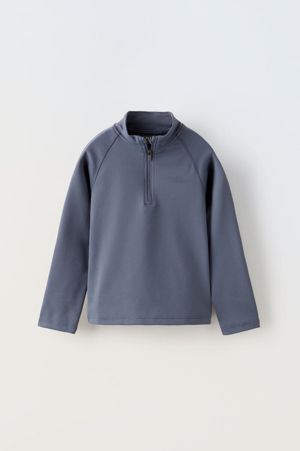 

Футболка на молнии ZARA, синий