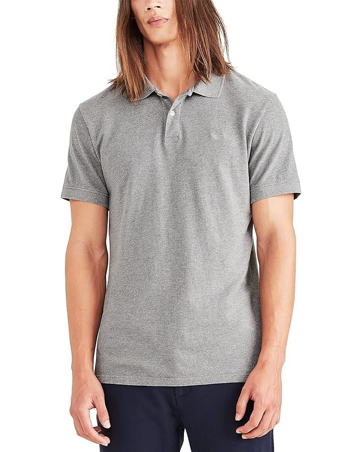 

Поло Dockers Slim Fit Rib Collar, серый