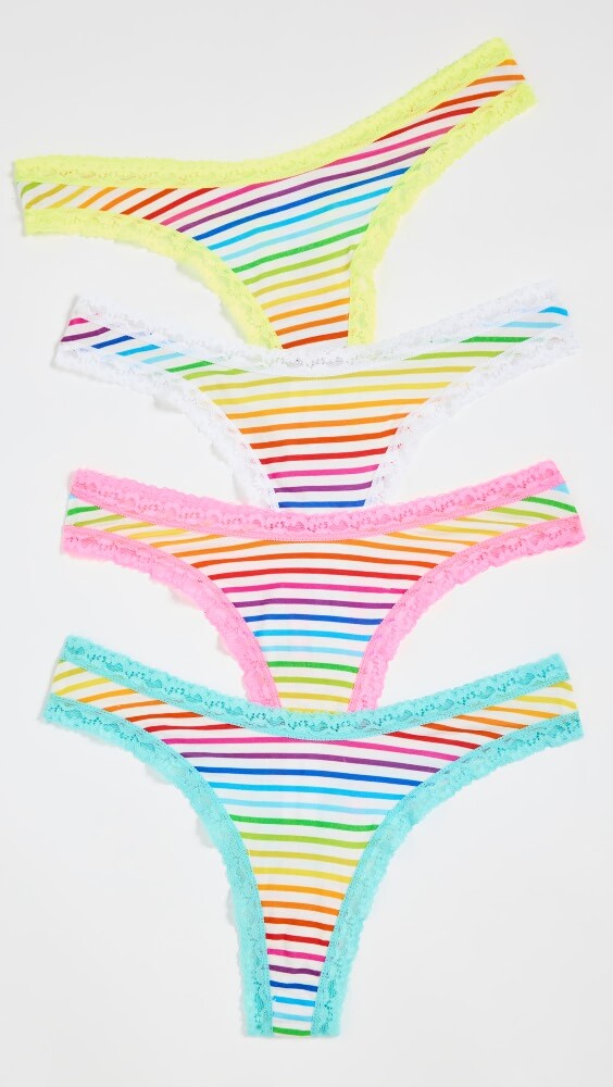

Стринги Stripe & Stare Over The Rainbow 4 шт Box, разноцветный