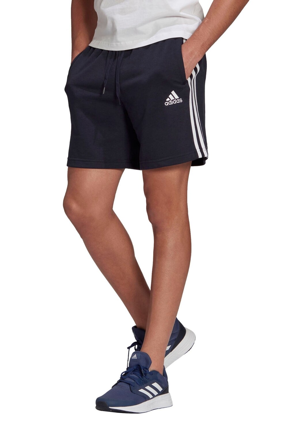 

Шорты Sportswear Essentials из ткани с петлями и тремя полосками adidas, синий