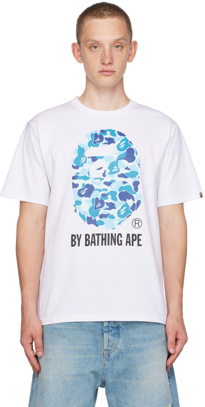 

BAPE Белая камуфляжная футболка ABC, Белый