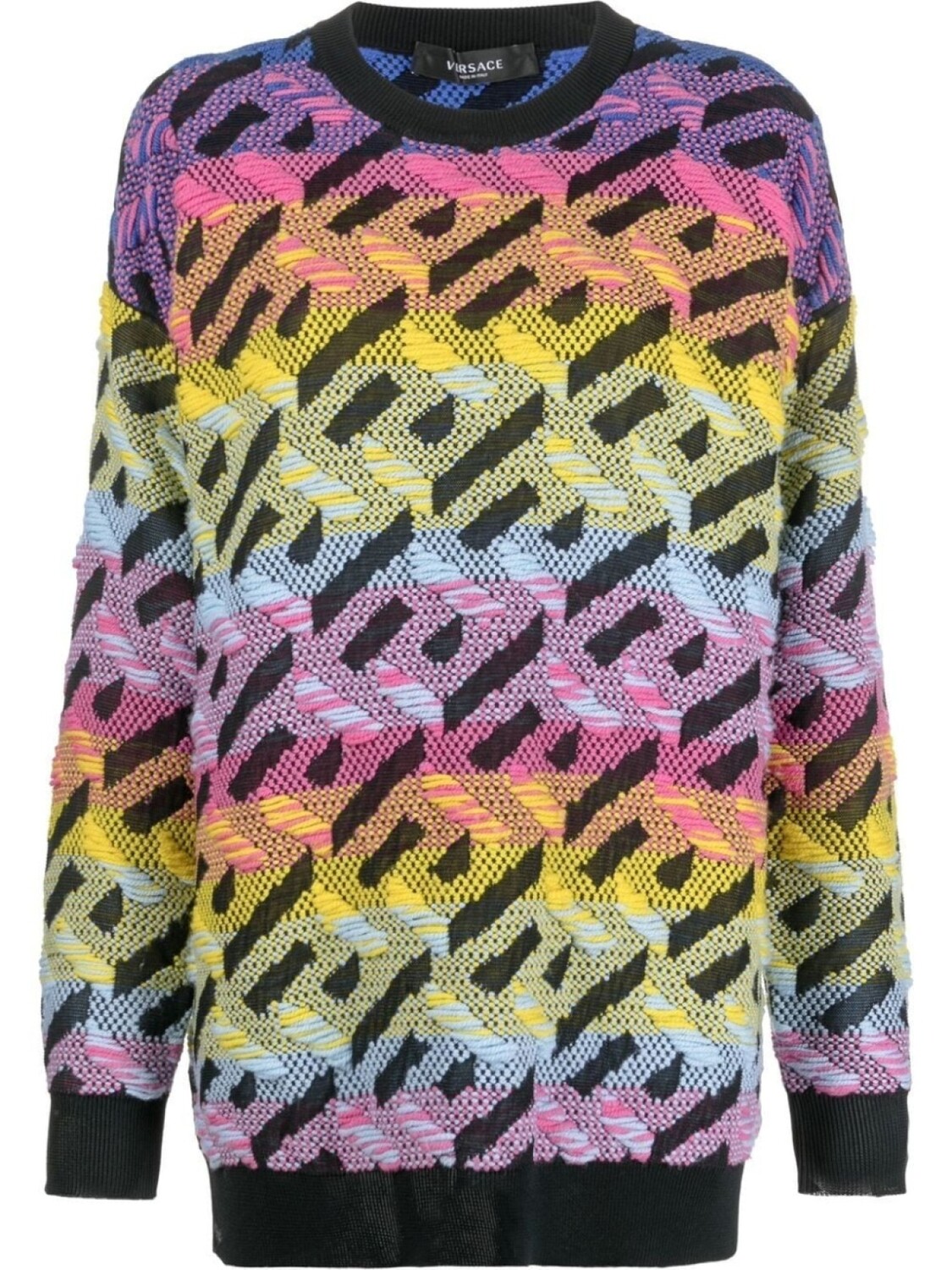 

Versace джемпер La Greca, черный