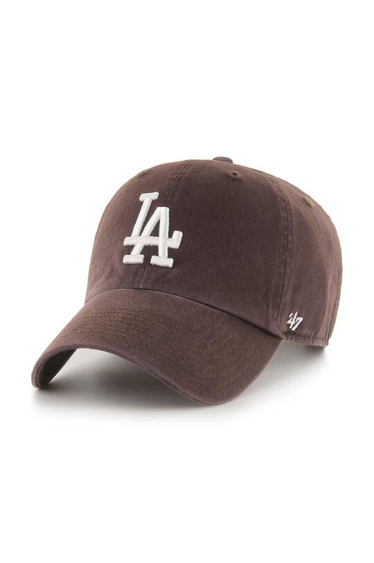 

Хлопковая бейсболка 57brand MLB Los Angeles Dodgers 47brand, коричневый
