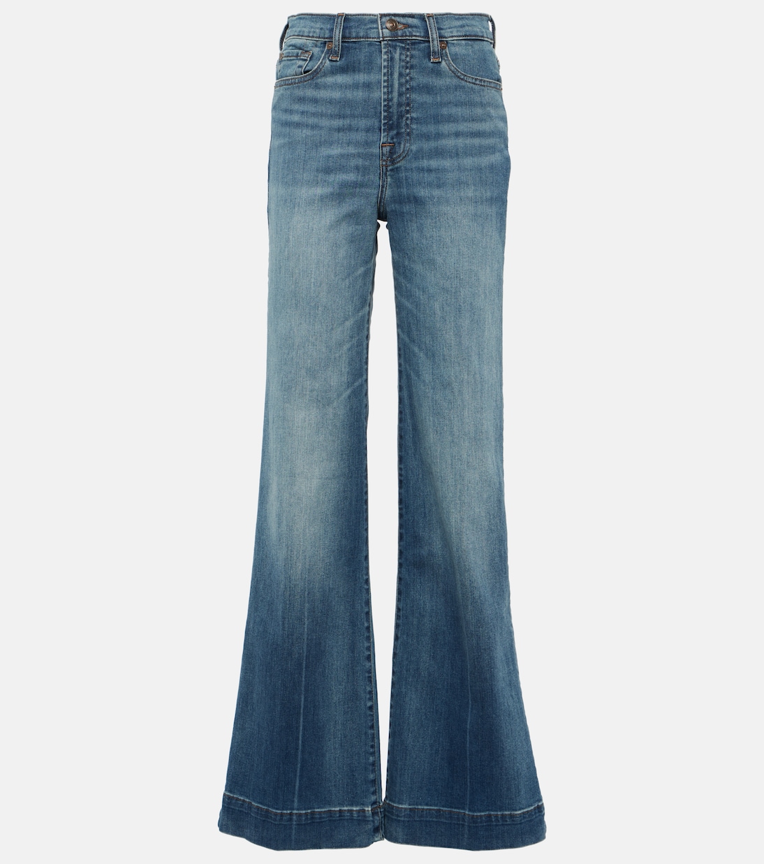 Расклешенные джинсы modern dojo с высокой посадкой 7 For All Mankind, синий