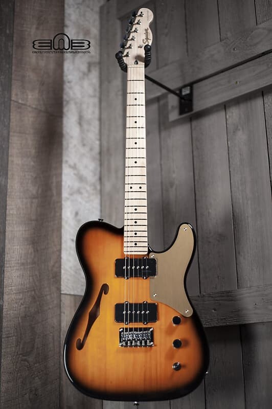 

Электрогитара Fender Paranormal Cabronita Telecaster Thinline, Maple Fingerboard, Gold Anodized Pickguard, 2-Color Sunburst Electric Guitar 0377020503