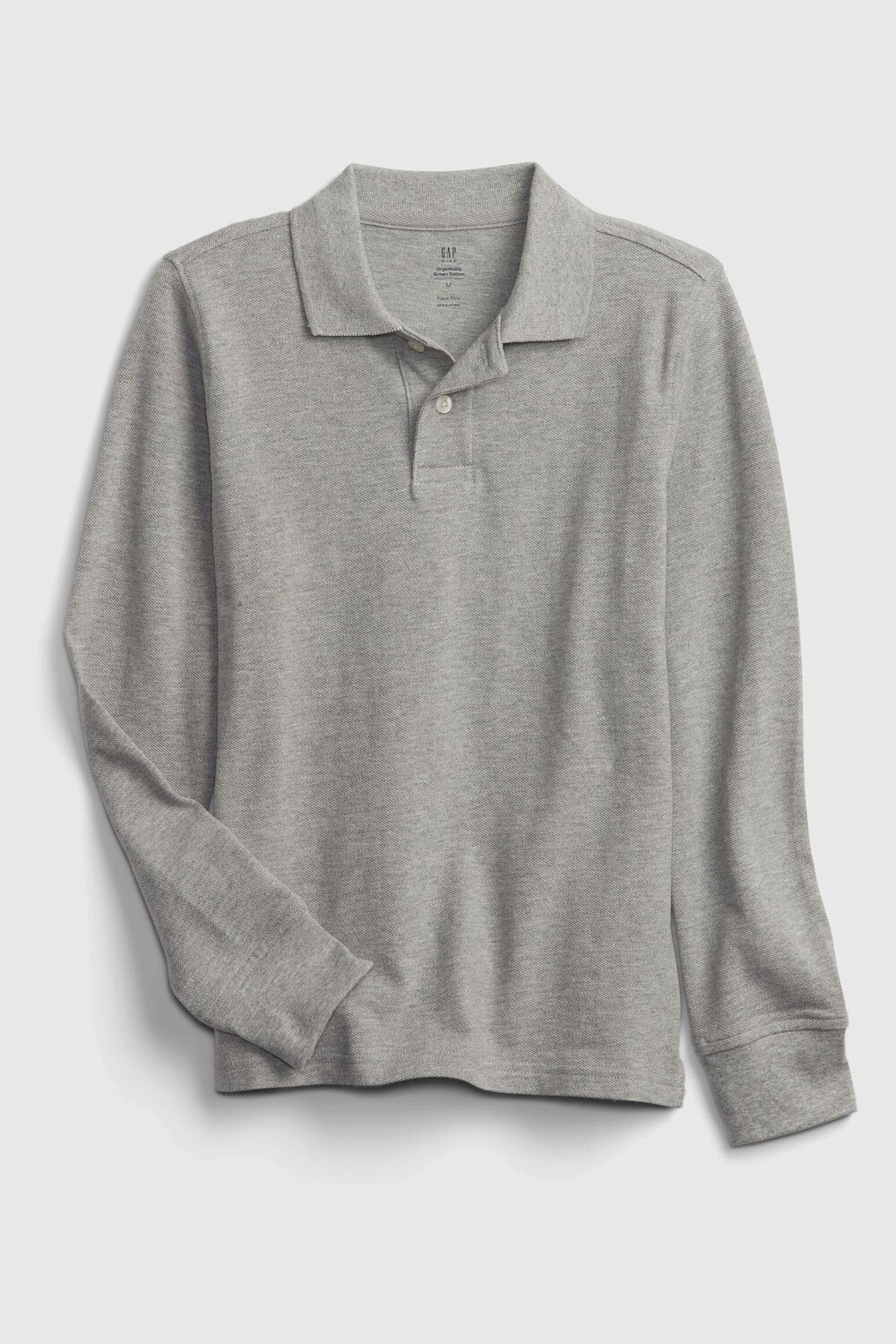 

Рубашка-поло Uniform с длинными рукавами из натурального хлопка Gap, серый