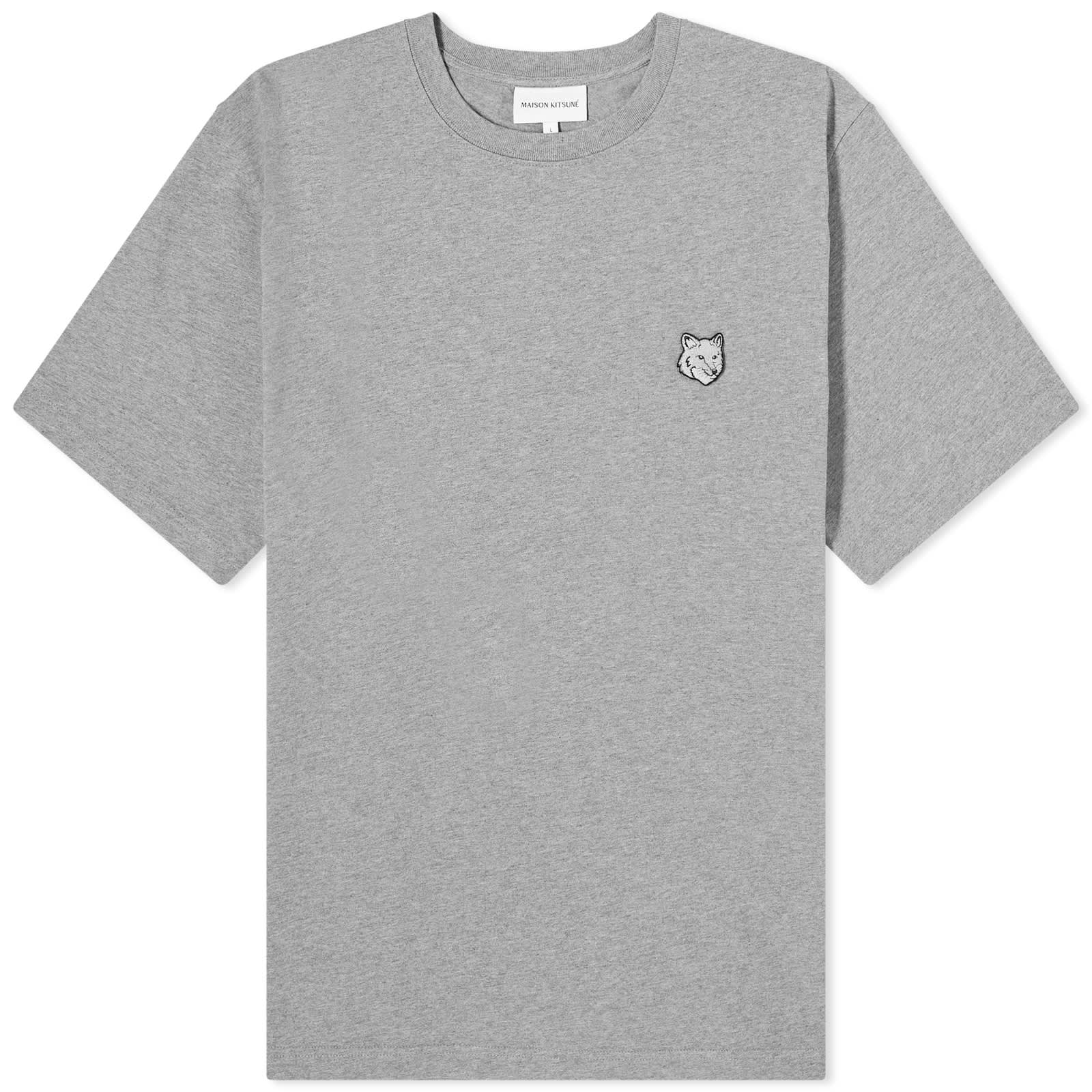 

Футболка Maison Kitsune Bold Fox Head Patch Comfort, цвет Medium Grey Melange