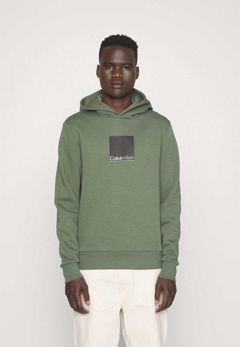 

Толстовка Calvin Klein Square Logo Hoodie, тимьян, Серый