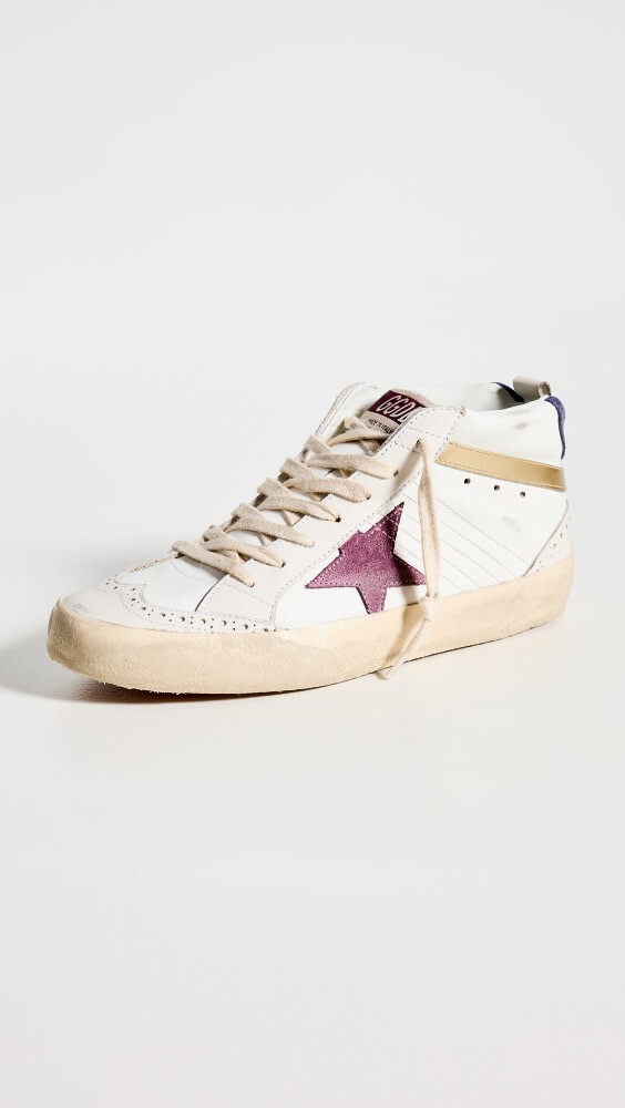 

Кроссовки Golden Goose Mid Star Leather Upper Star, белый