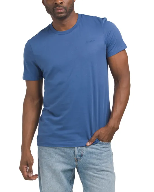 

Однотонная футболка с круглым вырезом Liquid Touch с короткими рукавами Calvin Klein, цвет True Navy