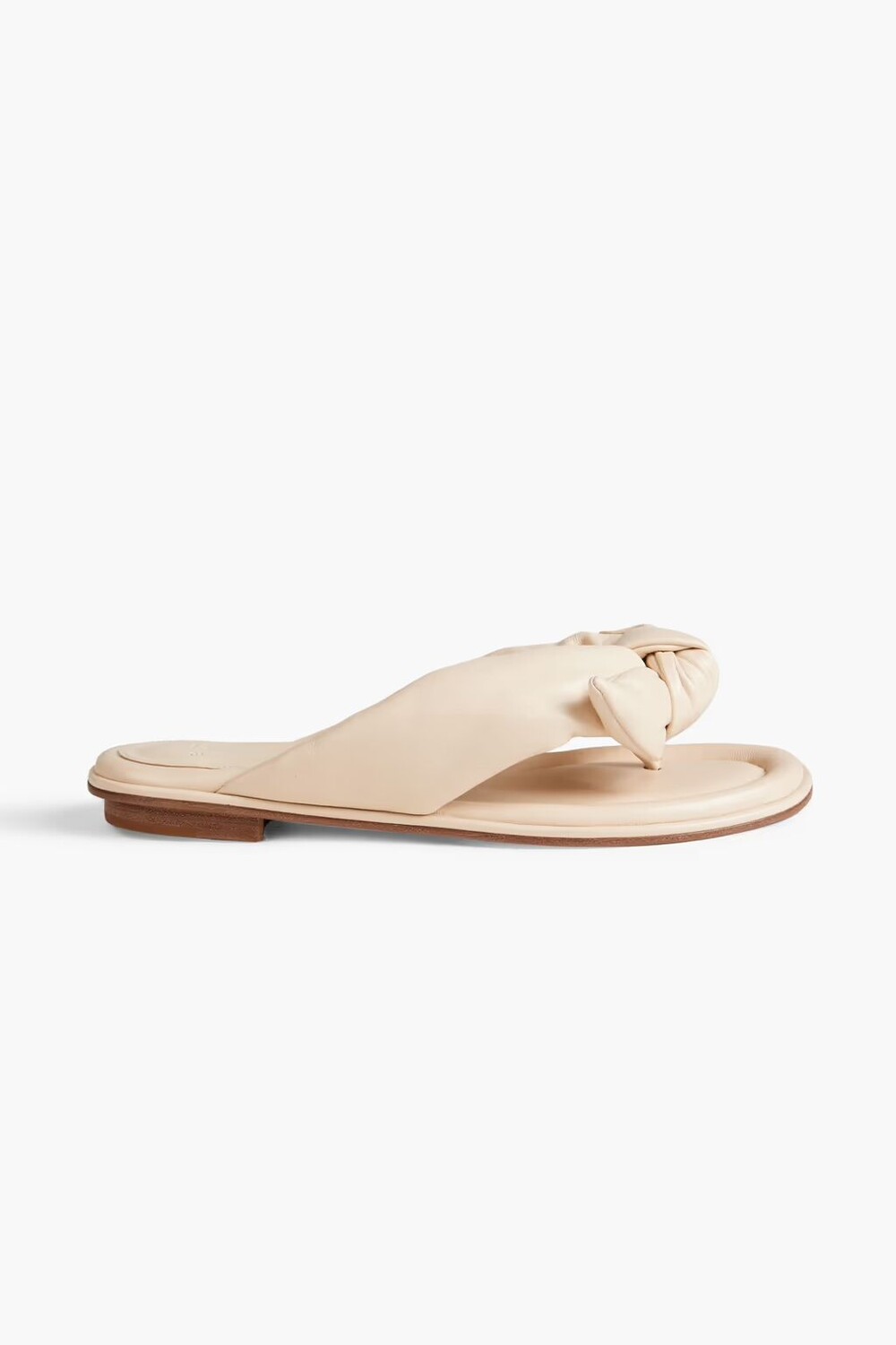 

Мягкие кожаные сандалии Clarita с бантиком Alexandre Birman, экрю