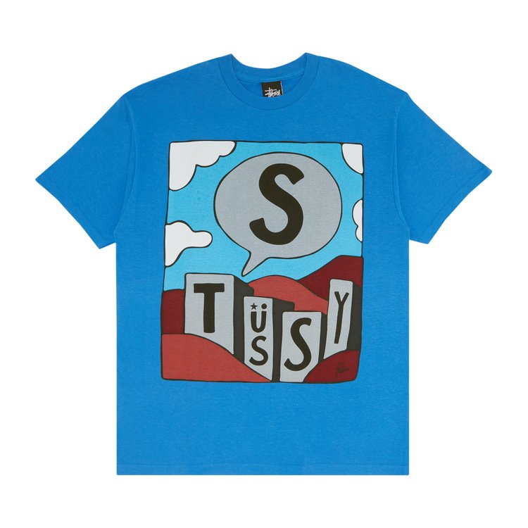 

Футболка Stussy Parra Building Blocks 'Blue', синий