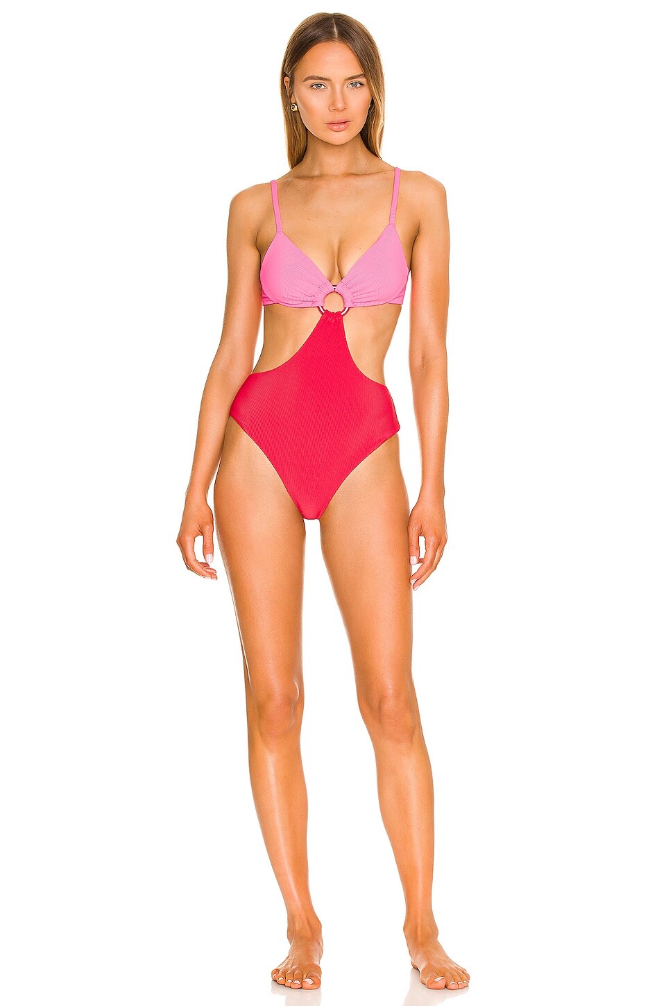 

Купальник BEACH RIOT Kirsten, цвет Lipstick Colorblock