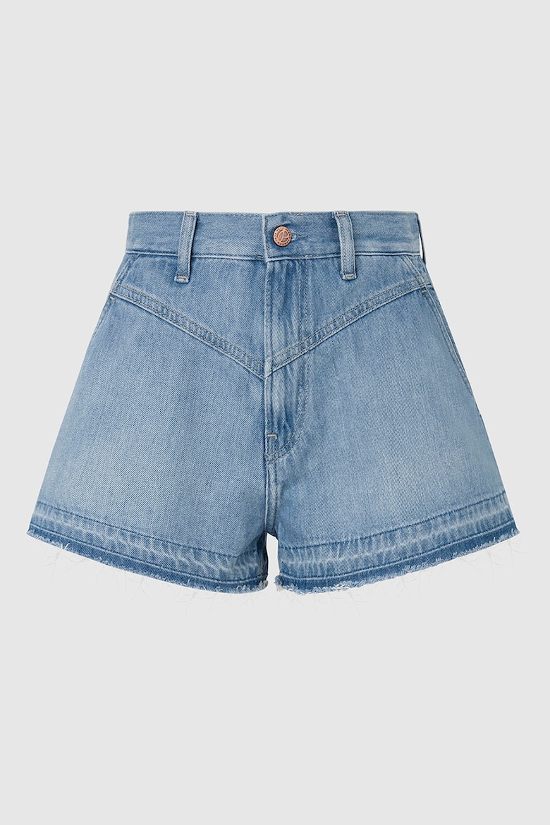 Короткие джинсы с потертым эффектом Pepe Jeans London, синий