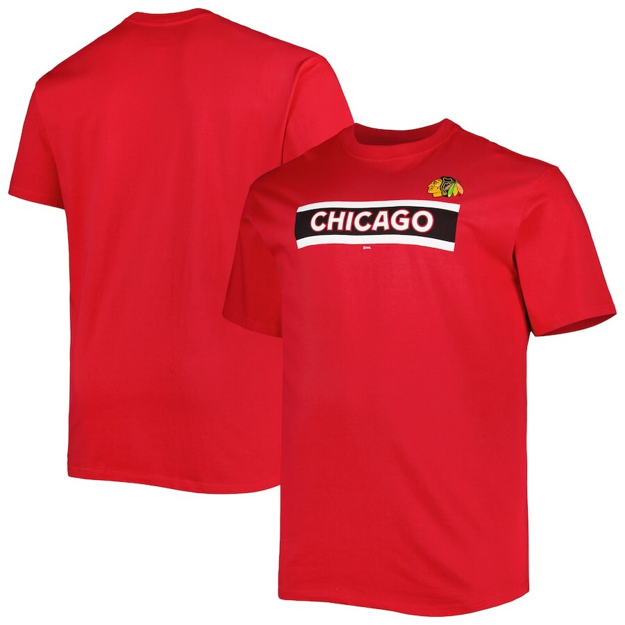 

Футболка с коротким рукавом Fanatics Branded Chicago Blackhawks, красный