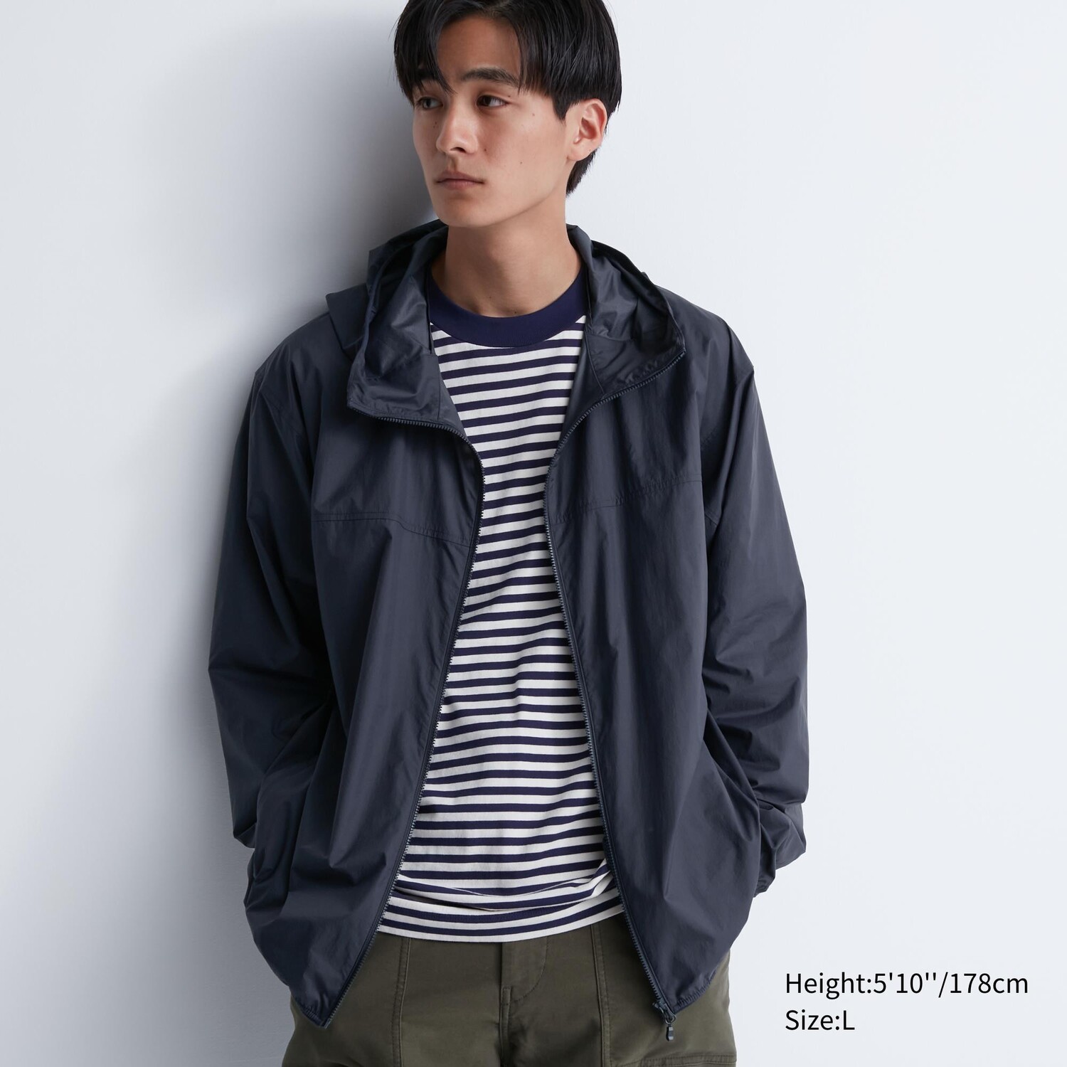 

Парка UNIQLO с карманами, темно-синий