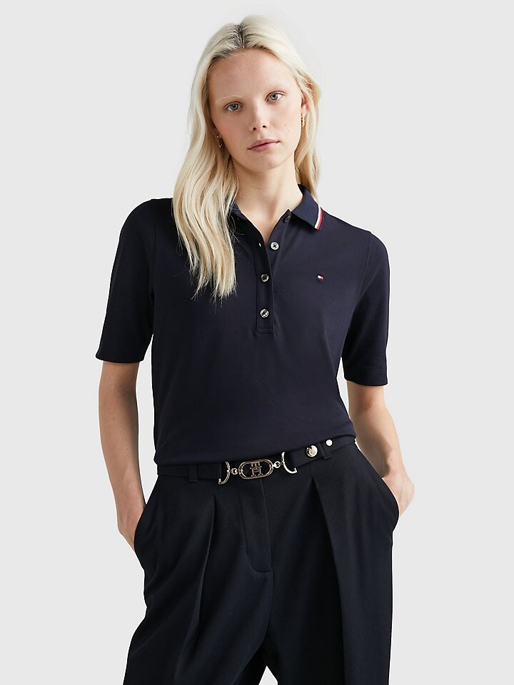 

Поло стандартной посадки с наконечниками Tommy Hilfiger