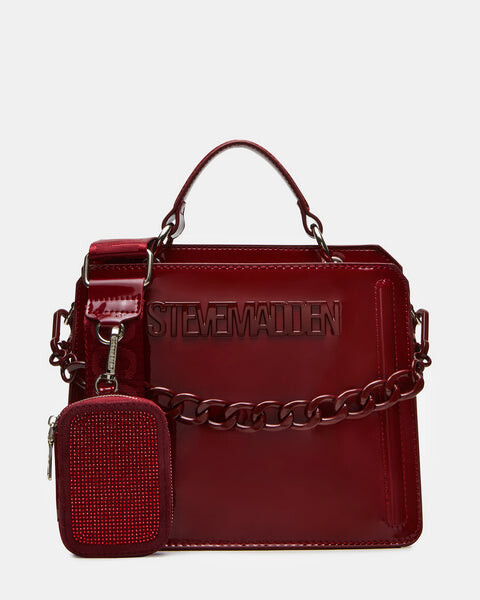 

Сумка Evelyn Bag Rhinestones Steve Madden, бургундия