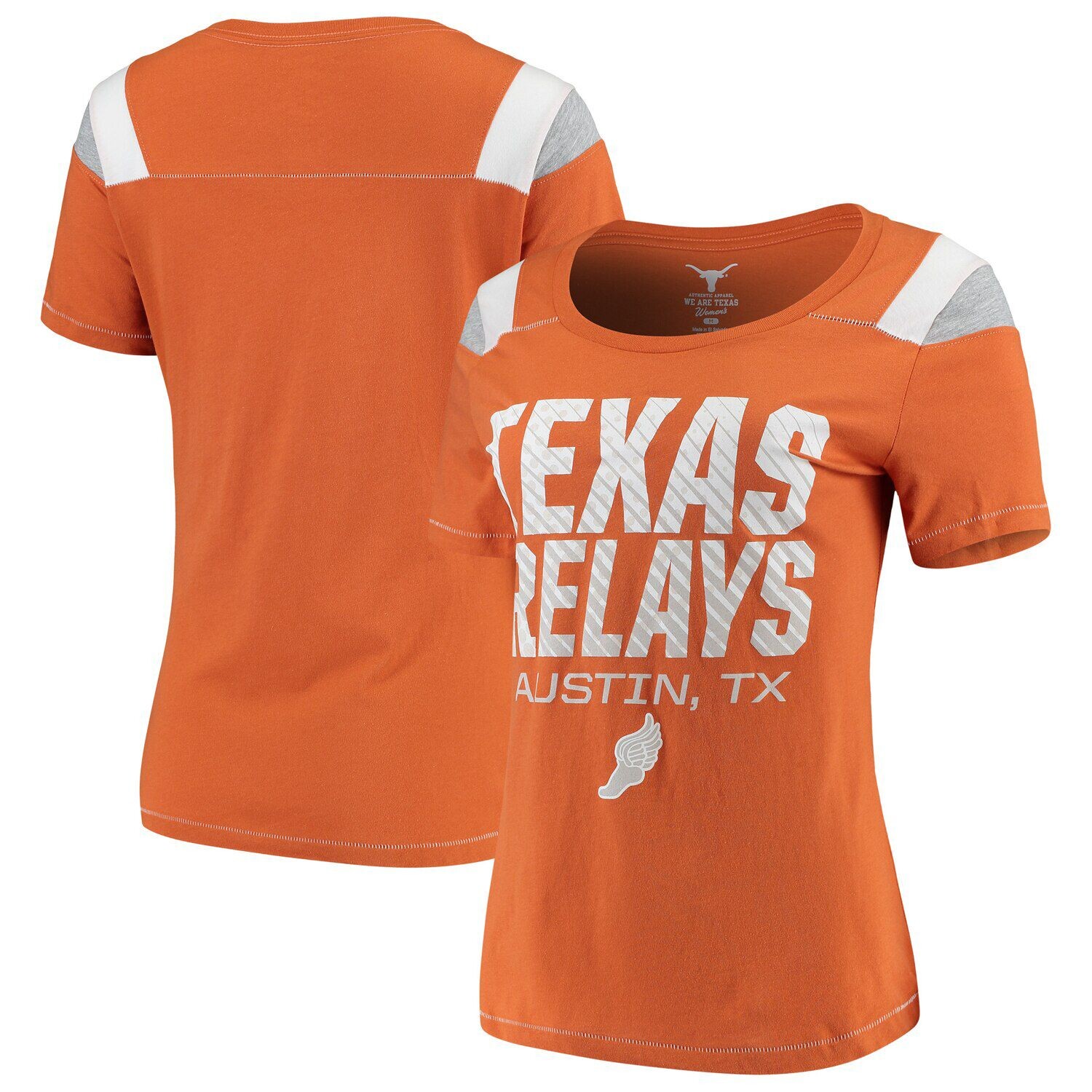 

Женская футболка Texas Orange Texas Longhorns Texas Relays