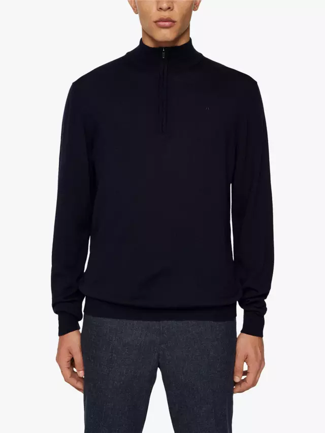 

Джемпер J.Lindeberg Kiyan Merino Wool Quarter Zip, цвет jl/navy