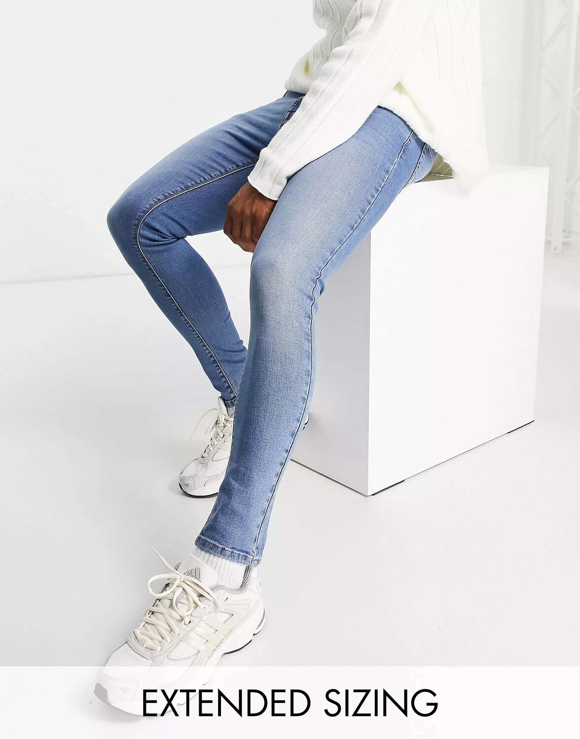 

Синие эластичные джинсы ASOS