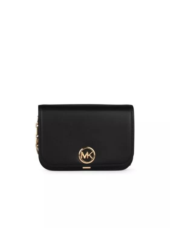 

Кожаная сумка через плечо messenger Michael Michael Kors, черный