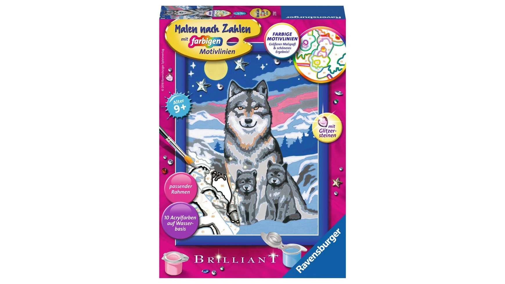 

Картина по номерам милое семейство волков Ravensburger Beschäftigung