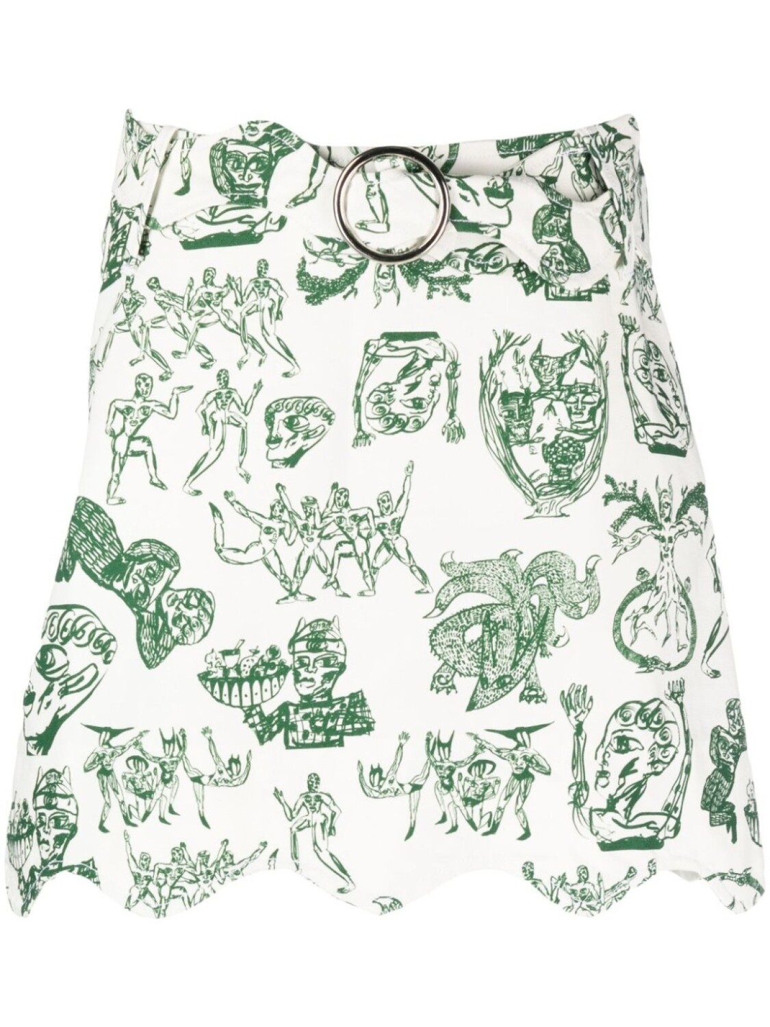 

Charles Jeffrey Loverboy юбка мини с графичным принтом, белый