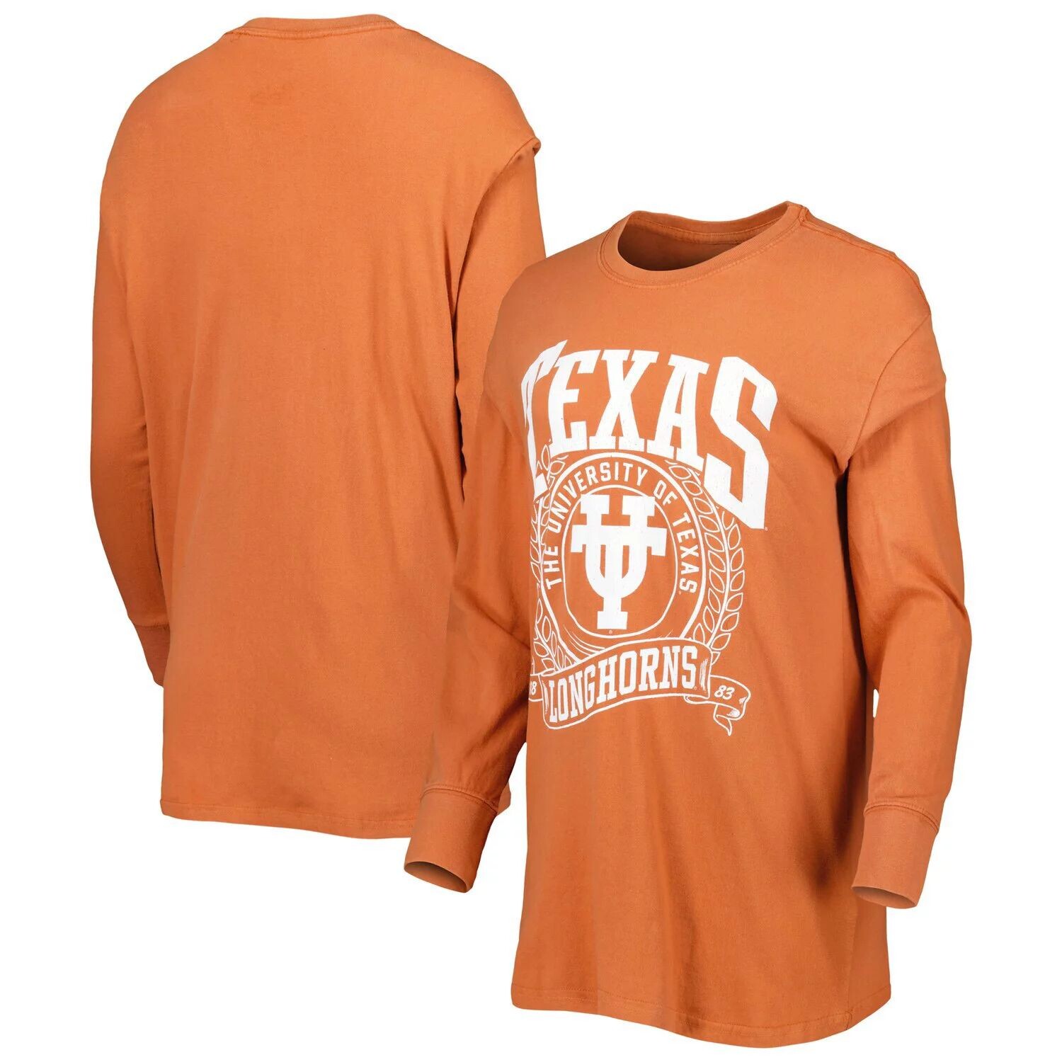 

Женская футболка с длинными рукавами Pressbox Texas Orange Texas Longhorns Big Country Laurels