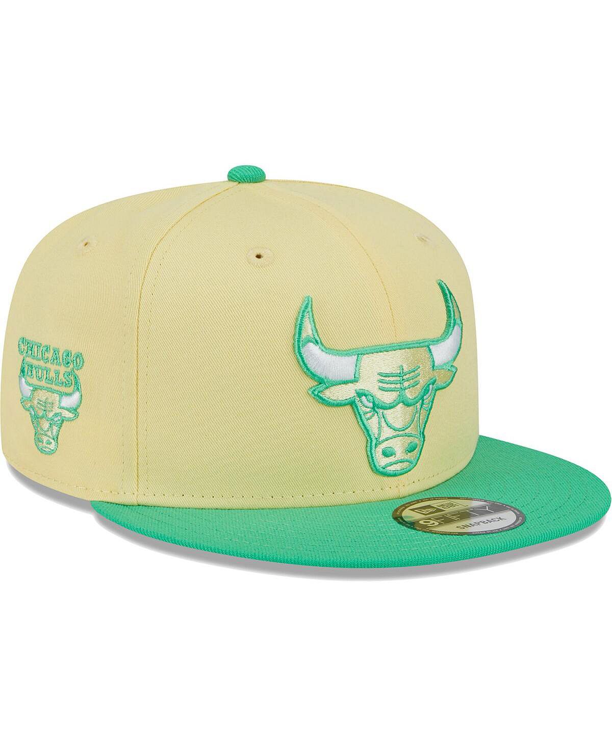Мужская желто-зеленая кепка Chicago Bulls 9FIFTY New Era