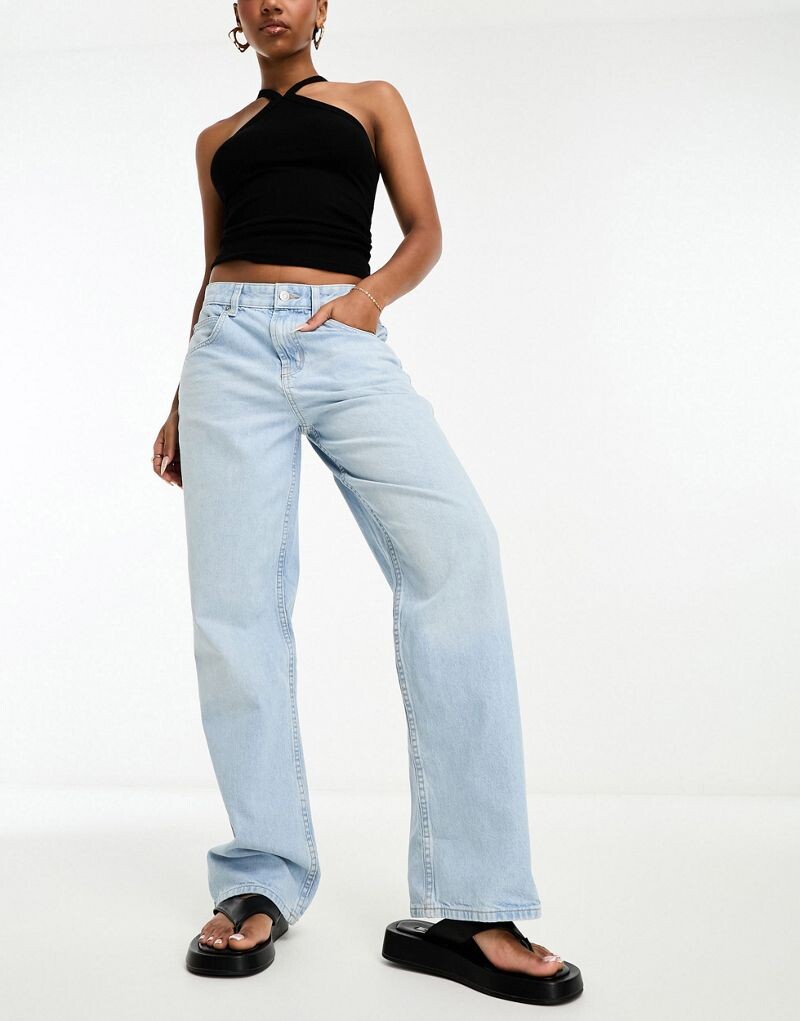 

Голубые мешковатые джинсы-бойфренды ASOS DESIGN