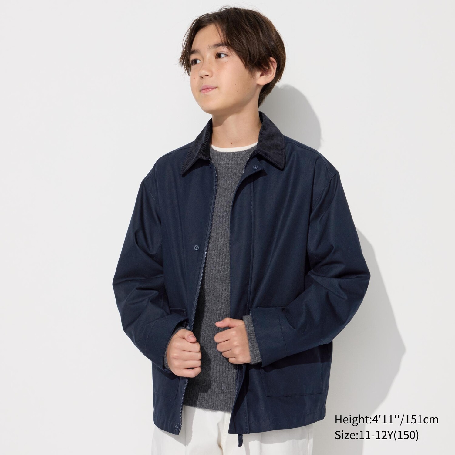 

Куртка с карманами для детей UNIQLO, темно-синий