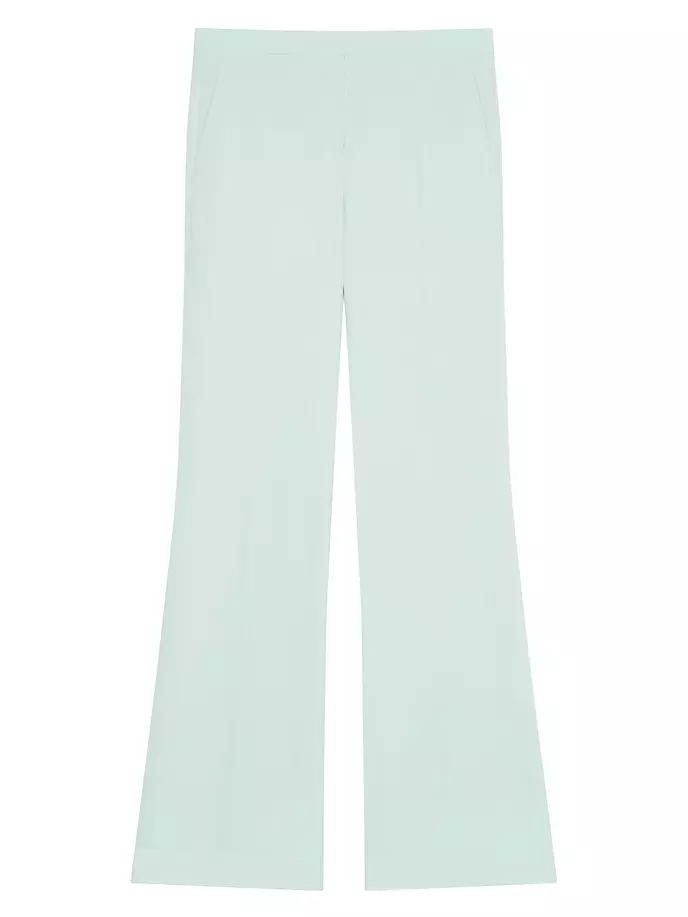 

Шелковые брюки-клеш Givenchy, цвет mint green