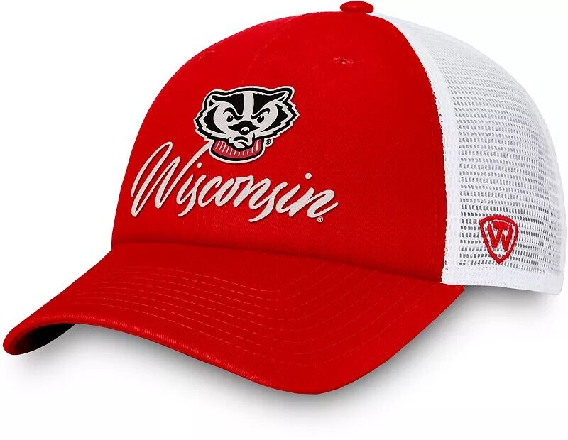 

Женская кепка Top of the World Wisconsin Badgers Red Charm Trucker Hat