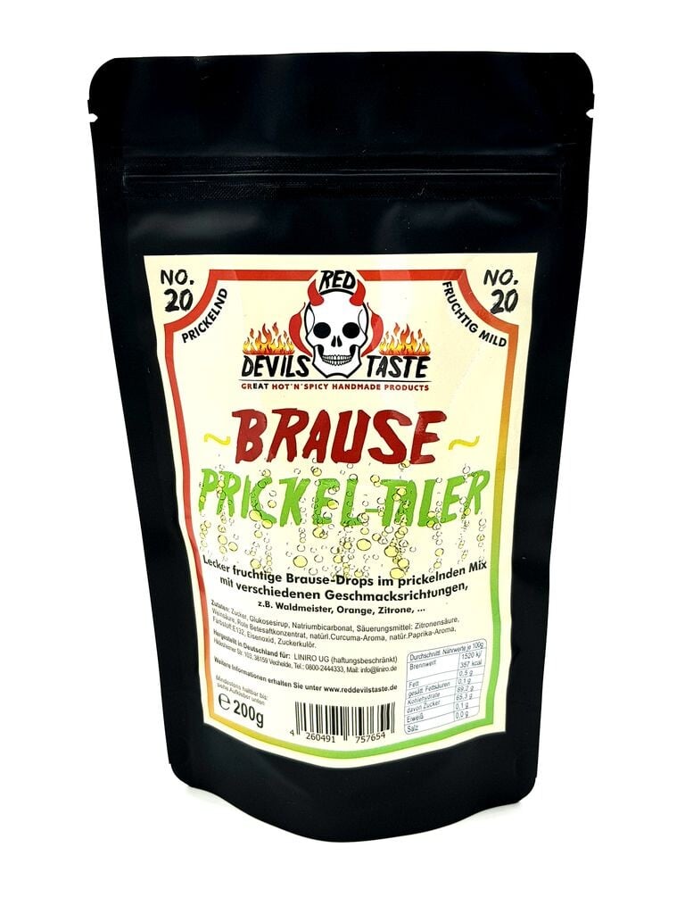 

Brause Prickel Taler игристая фруктовая смесь - мягкая - 200г - Горячая шкала: 0 - ВКУС RED DEVILS Liniro