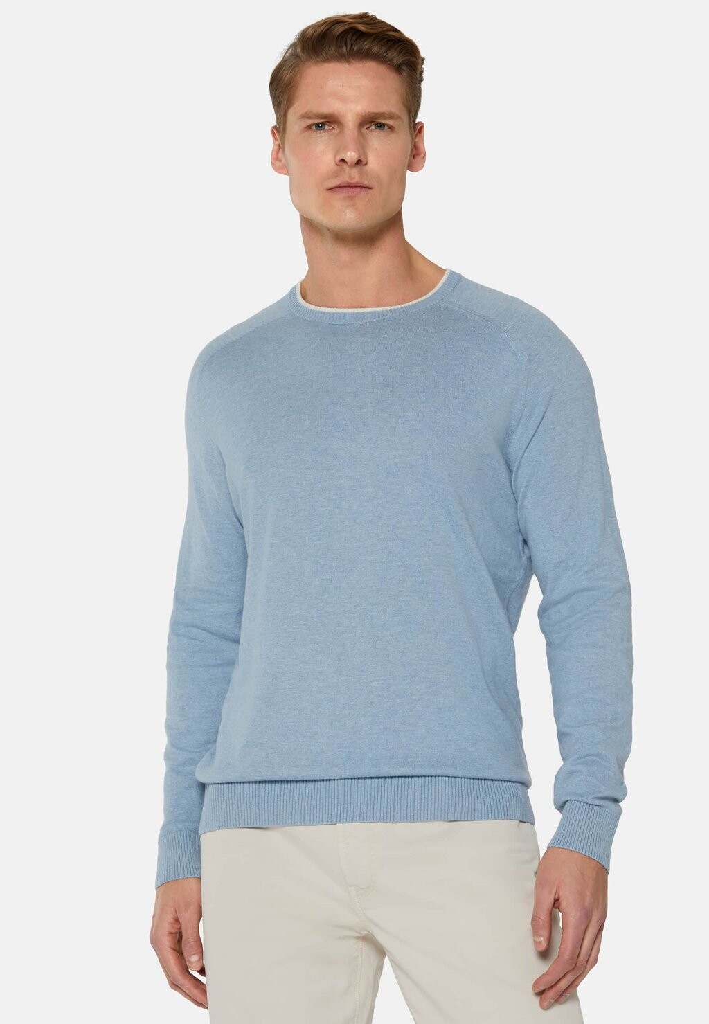 

Вязаный свитер CREW NECK Boggi Milano, цвет light blue
