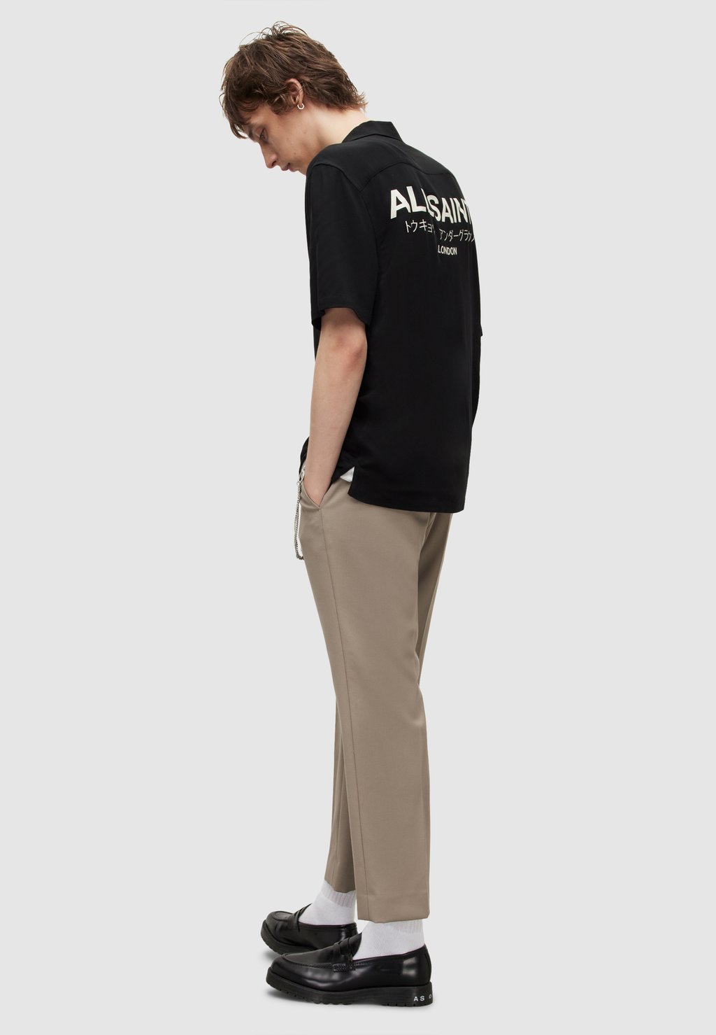 Рубашка UNDERGROUND SS AllSaints, черный футболка allsaints underground черный