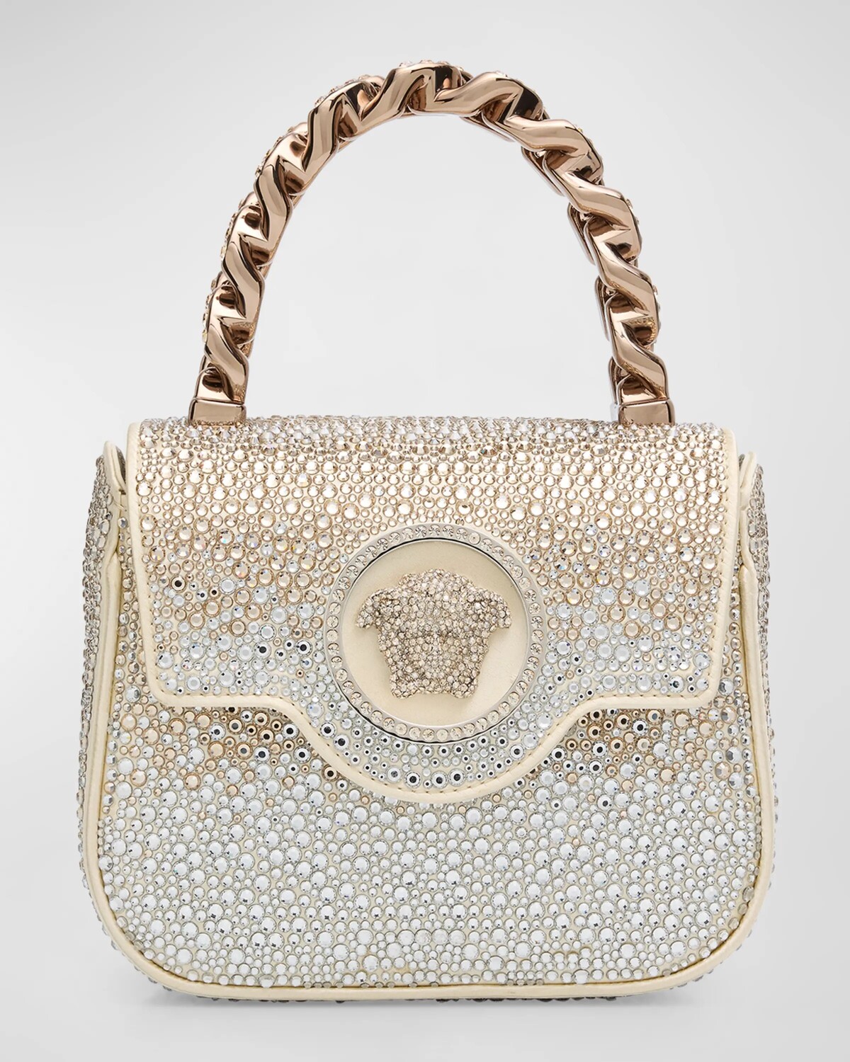 

Миниатюрная сумка La Medusa с верхней ручкой Versace, цвет Ivory-Palladium