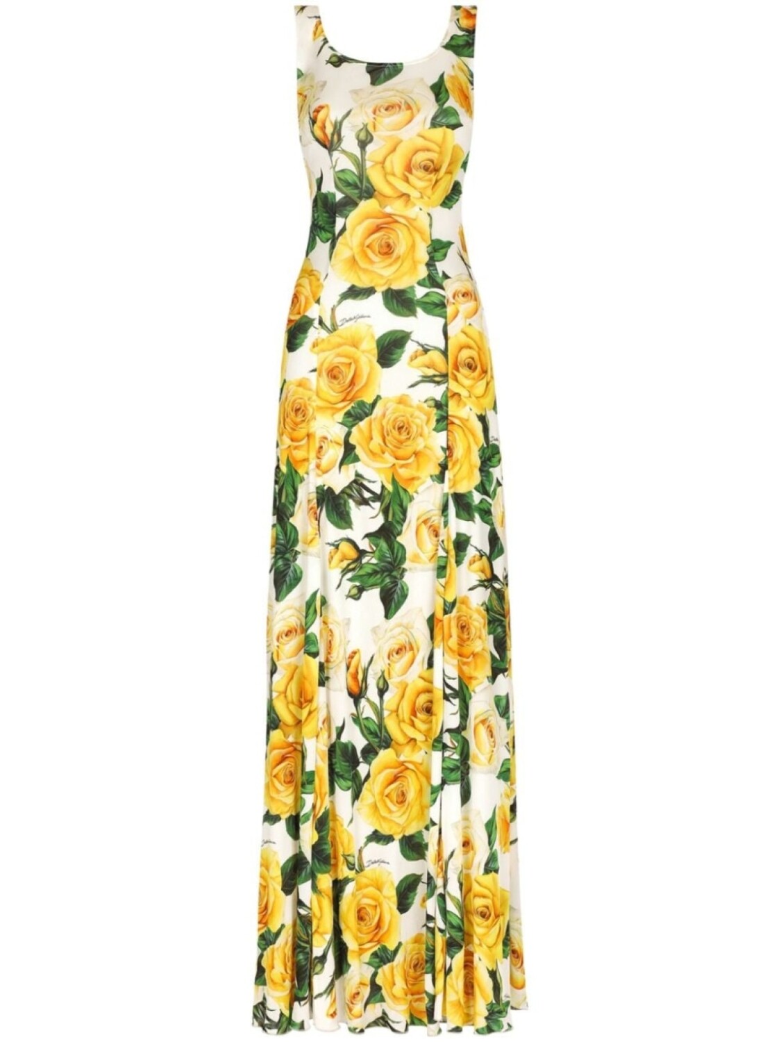 

Dolce & Gabbana платье макси с принтом, белый