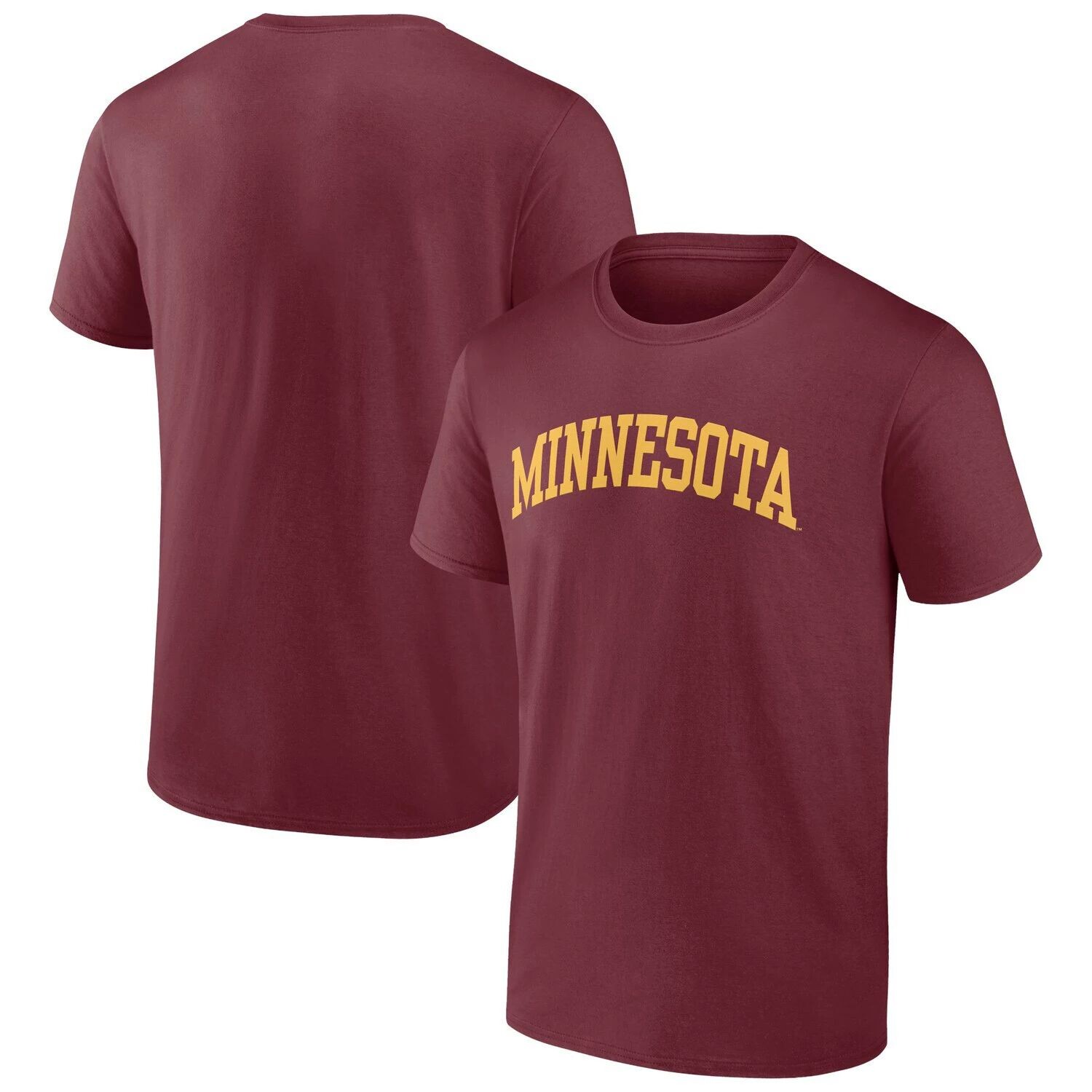 

Мужская темно-бордовая футболка Minnesota Golden Gophers Basic Arch с фирменным логотипом Fanatics, Красный