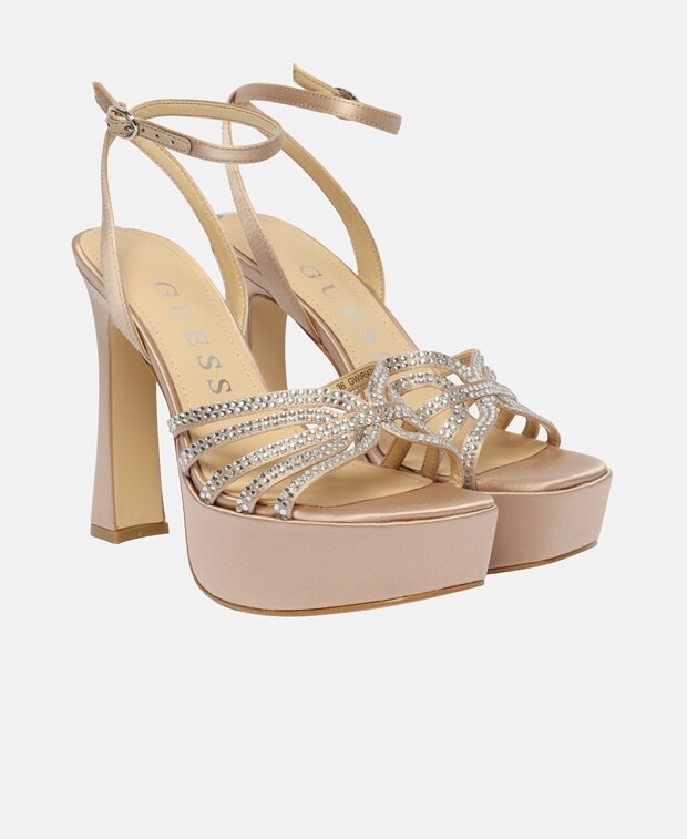 

Босоножки на каблуке Guess, бежевый