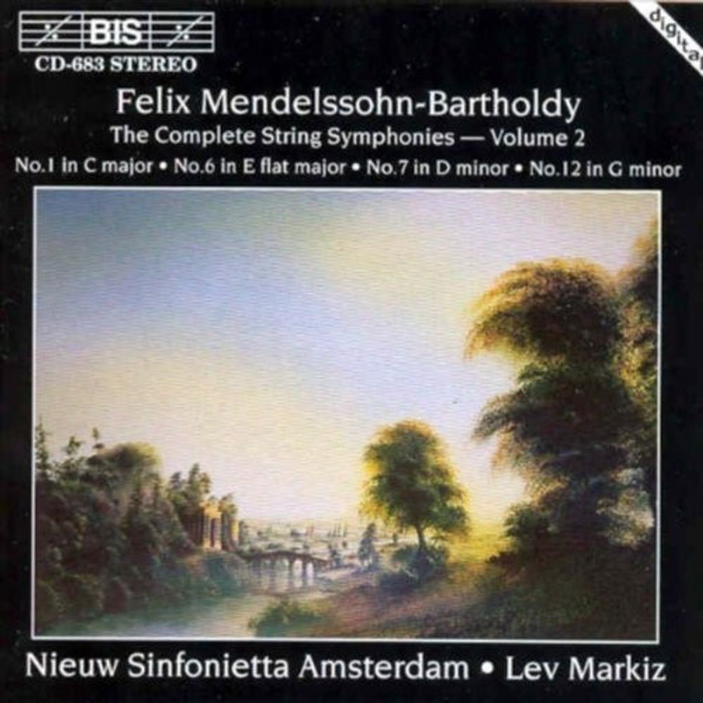 

Диск CD String Symphonies Nos. 1 6 7 & - Felix Mendelssohn